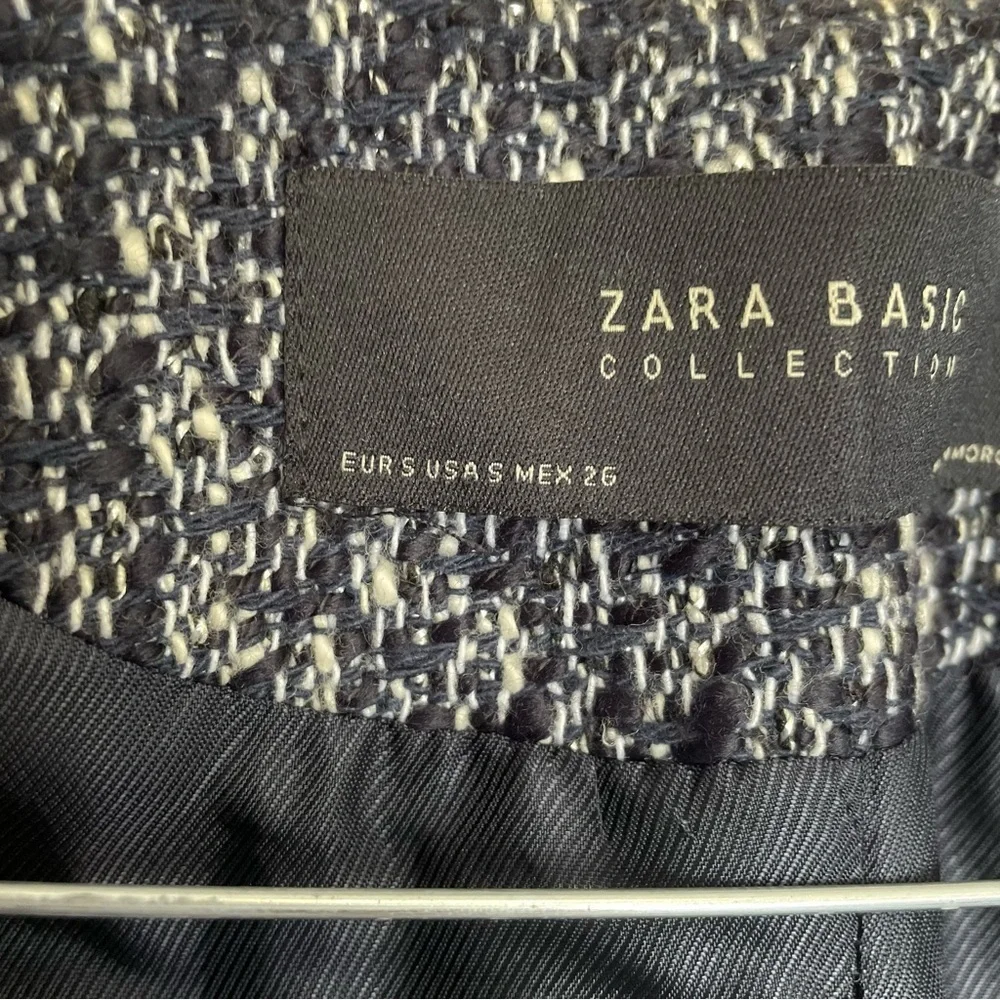 Zara Textured Weave Frock Coat With Zipper Size S - Picture 16 of 16